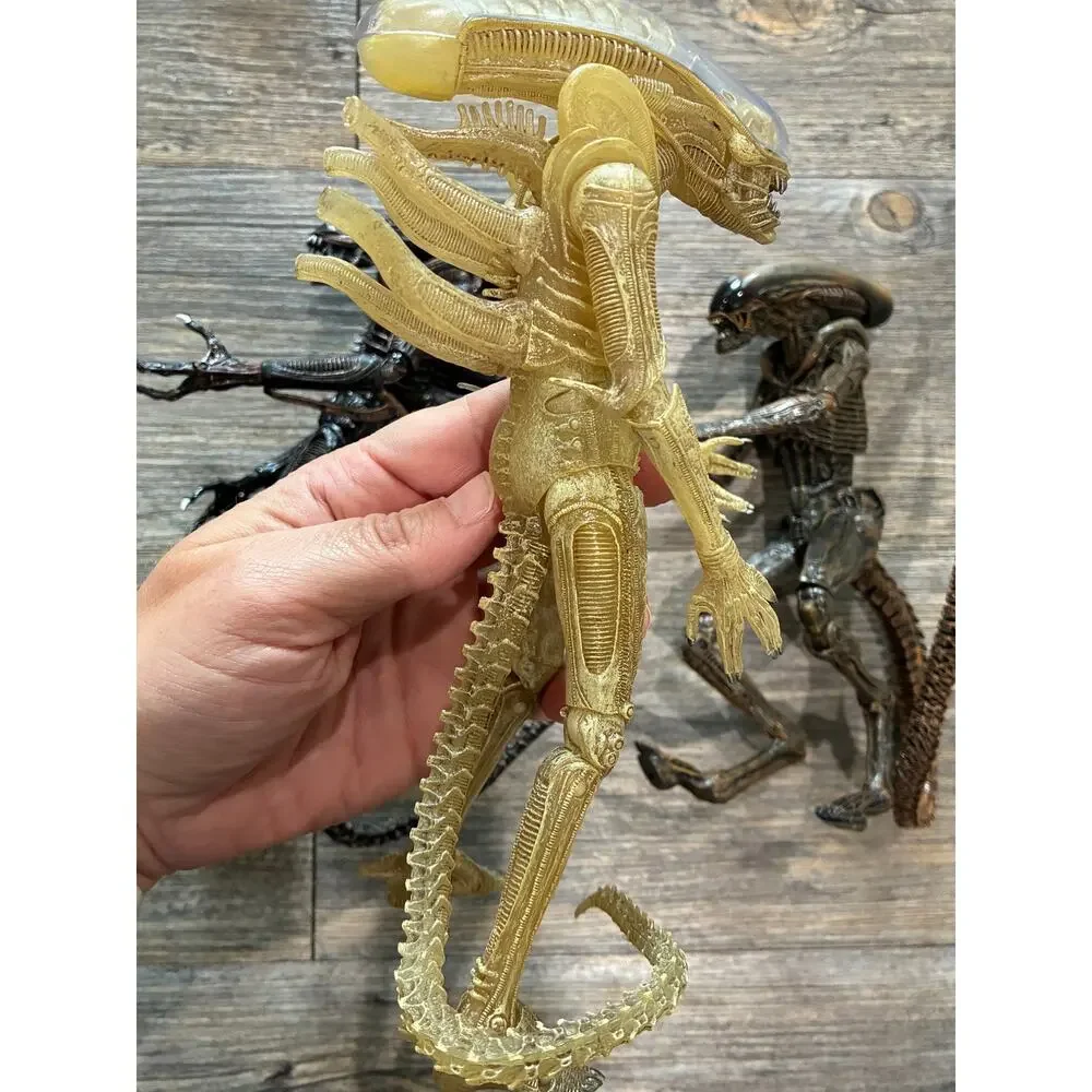 NECA Aliens Xenomorph Action Figures, bundle of 3 w/ articulated joints, 9 in.